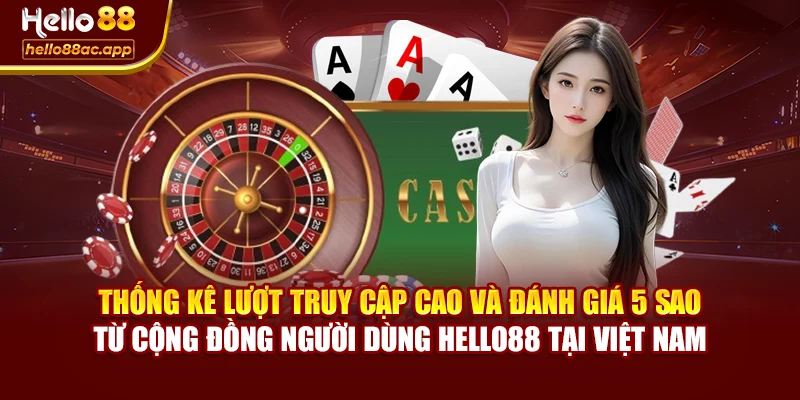 Thống kê lượt truy cập cao và đánh giá 5 sao từ cộng đồng người dùng Hello88 tại Việt Nam
