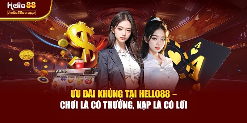 Ưu đãi khủng tại Hello88 – Chơi là có thưởng, nạp là có lời